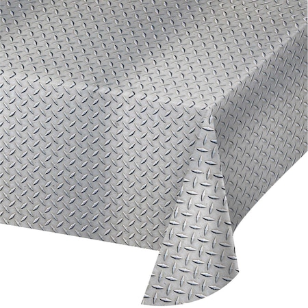 Creative Converting Diamond Plate Plastic Tablecloth, 108"x54", 6PK 341004